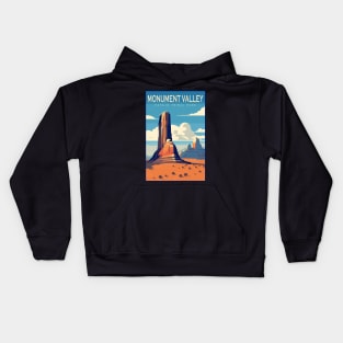 Monument Valley National Park Travel Poster Kids Hoodie